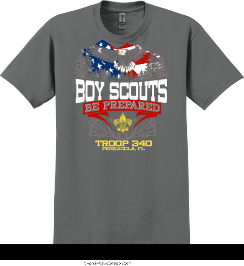 BOY SCOUTS PENSACOLA, FL TROOP 340 T-shirt Design 