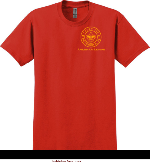 Pensacola, FL 340 TROOP American Legion BOY SCOUTS OF AMERICA TROOP 340 PENSACOLA, FL T-shirt Design 