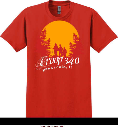 pensacola, fl Troop 340 T-shirt Design 