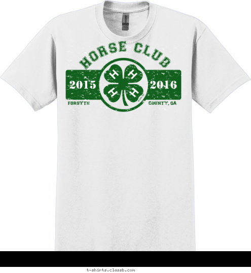 2015                2016 COUNTY, GA     FORSYTH
 HORSE CLUB T-shirt Design 