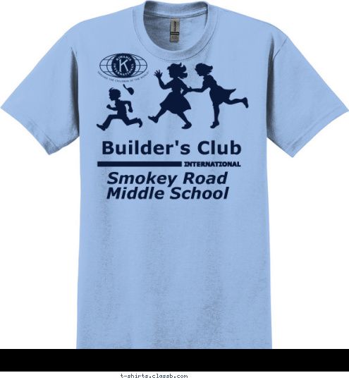 Smokey Road Middle School Builder's Club INTERNATIONAL T-shirt Design 