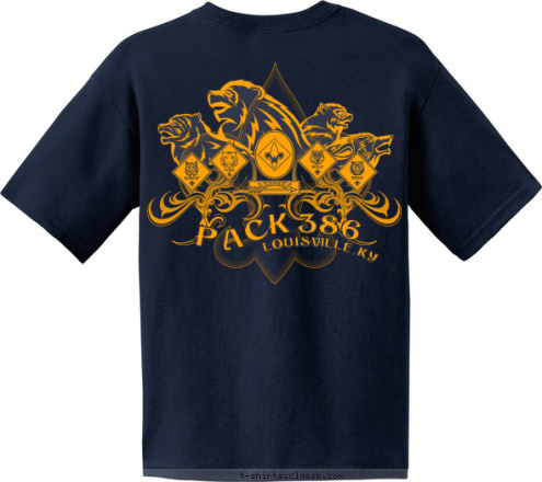 LOUISVILLE, KY 386 LOUISVILLE,KY 386 K PACK PAC T-shirt Design 