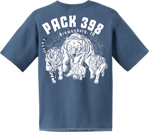 Brownsburg, IN PACK 398 T-shirt Design 