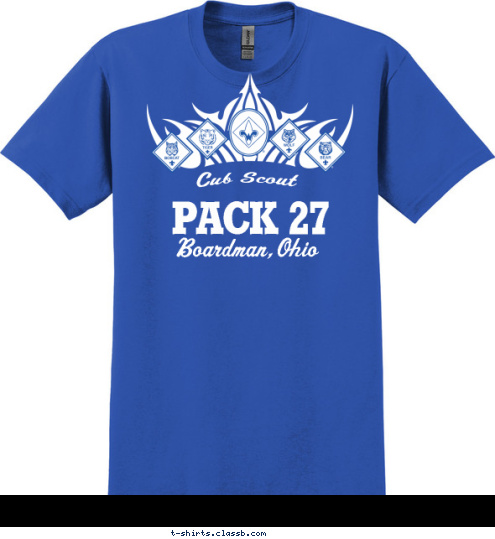 Boardman,Ohio PACK 27 Cub Scout T-shirt Design 