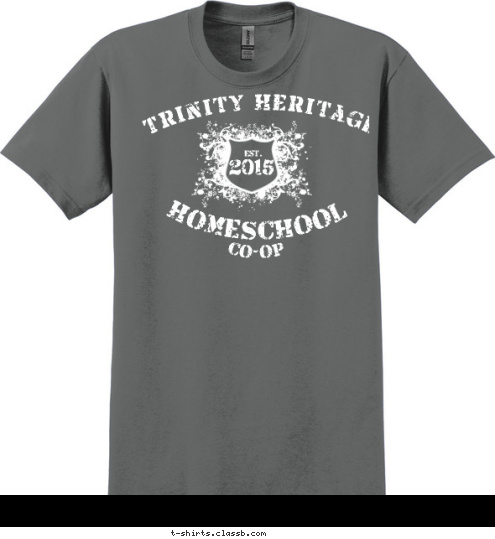 CO-OP est. 2015 Trinity Heritage HOMESCHOOL T-shirt Design 