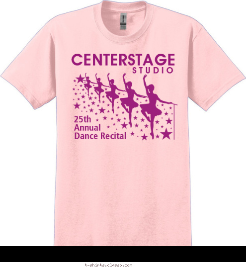 Dance Recital Annual 25th S T U D I O CENTERSTAGE T-shirt Design SP1919