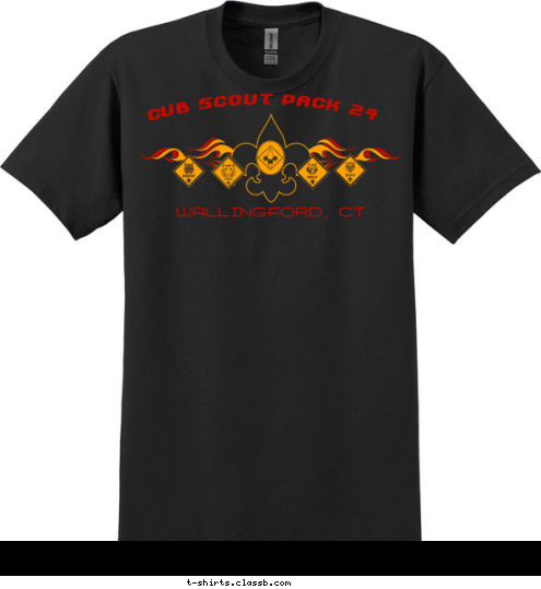 WALLINGFORD, CT Cub Scout Pack 24 T-shirt Design 