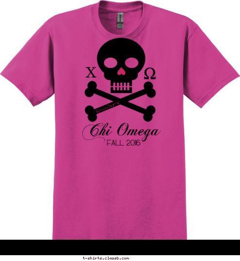 Chi Omega School Name FALL 2016 C W T-shirt Design SP6162