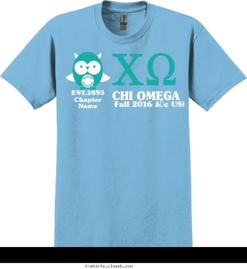 Fall 2016 • USF CHI OMEGA Chapter
Name EST.1895 T-shirt Design SP6169