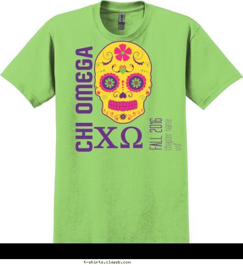 Your text here! usf chapter name FALL 2016 CHI OMEGA T-shirt Design SP6170