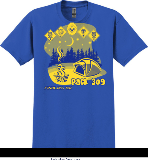 Findlay, OH Pack 309 T-shirt Design 