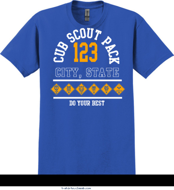 SP6435 Cub Scout Ranks Athletic T-shirt Design