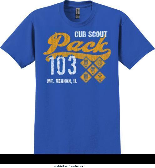 103 Mt. Vernon, IL CUB SCOUT T-shirt Design 