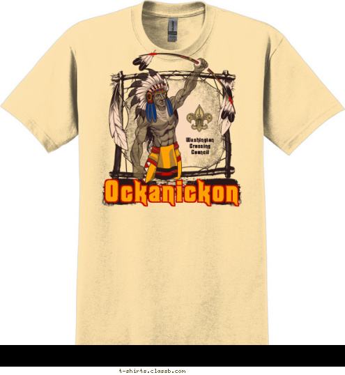 TrooP 123 Ockanickon Washington
Crossing
Council T-shirt Design 