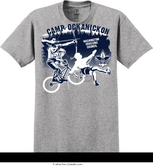 WASHINGTON
CROSSING
COUNCIL CAMP OCKANICKON T-shirt Design 