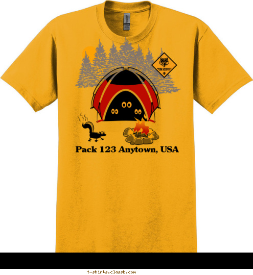 Pack 123 Anytown, USA T-shirt Design 