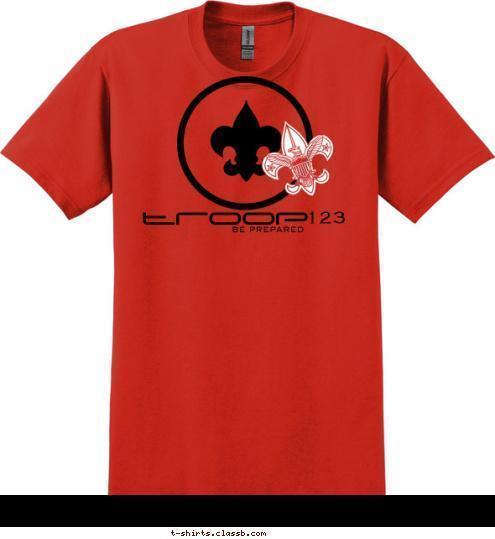 troop 123 BE PREPARED T-shirt Design SP934