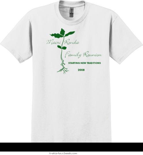 Macri  Renda
   2008 STARTING NEW TRADITIONS Family Reunion
   T-shirt Design 