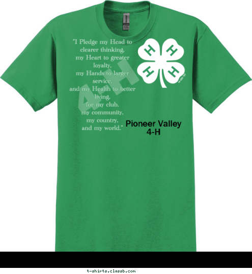 Pioneer Valley
4-H
 T-shirt Design 