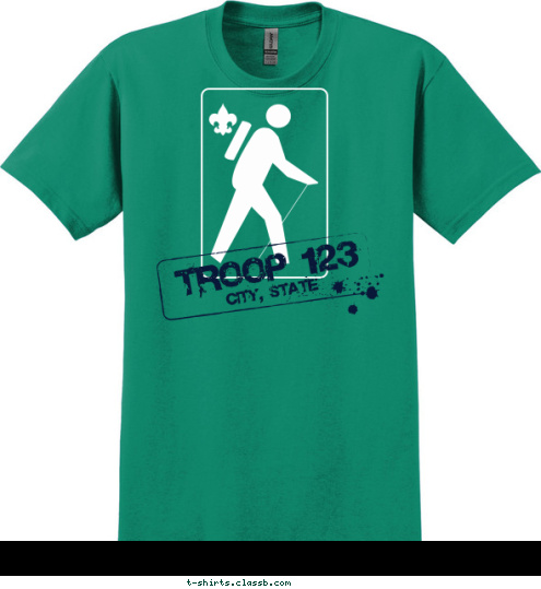 CITY, STATE TROOP 123 T-shirt Design SP935