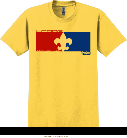 troop 123 ANYTOWN, USA T-shirt Design SP936