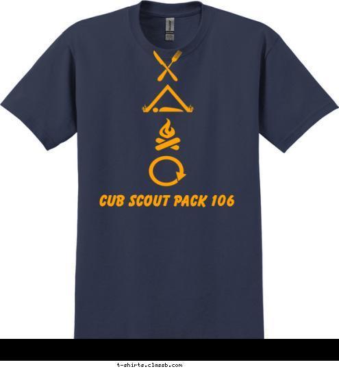 106 New Brighton, MN  Running With Pack Cub Scout Pack 106 T-shirt Design 