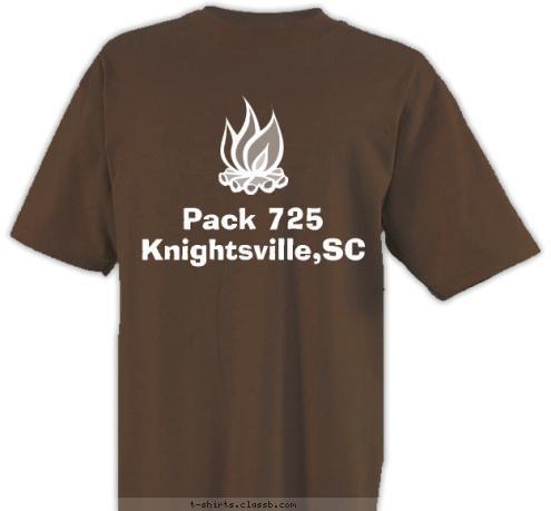 Pack 725
Knightsville,SC T-shirt Design 