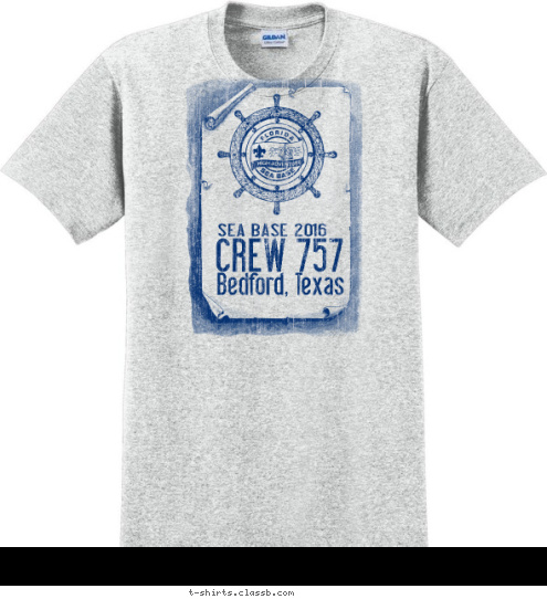 CREW 757 SEA BASE 2016 Bedford, Texas T-shirt Design 