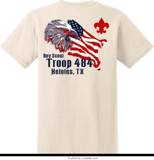 Troop 484 Helotes, TX Boy Scout T-shirt Design 