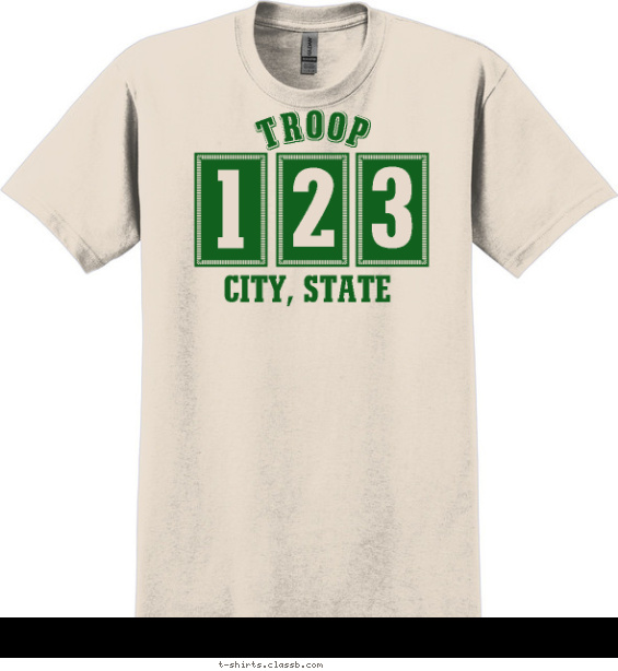 Troop Numbers T-shirt Design