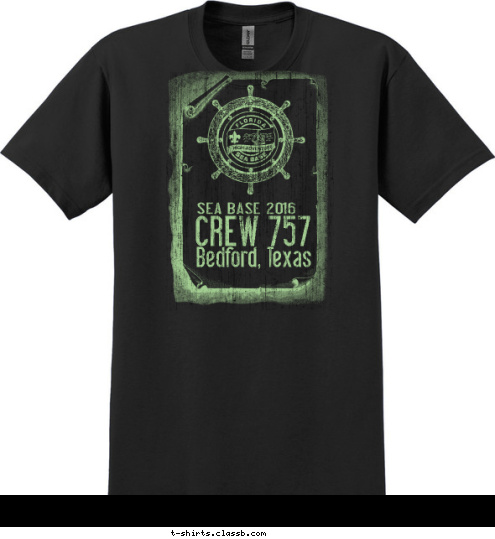 CREW 757 SEA BASE 2016 Bedford, Texas T-shirt Design 