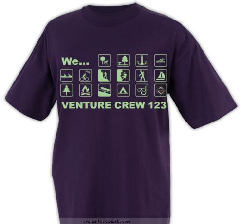 We... VENTURE CREW 123 T-shirt Design 