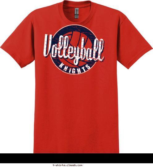 New Text ROOSEVELT Volleyball KNIGHTS T-shirt Design 