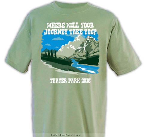 Where Will Your Journey Take You? Thayer Park 2016 T-shirt Design 