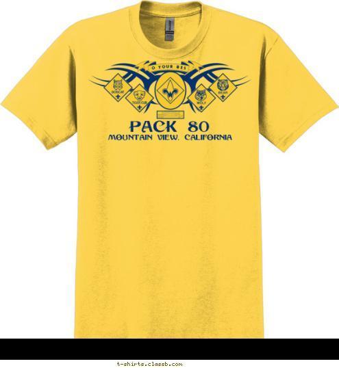 DO YOUR BEST Mountain View, California PACK 80 T-shirt Design 