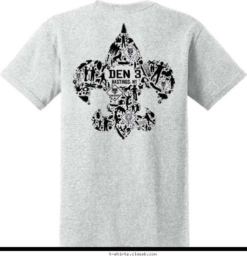 Wolf Scouts - Den#3 Hastings, NY Hastings on Hudson DEN 3  2015 T-shirt Design 