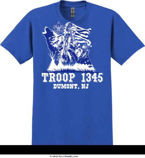 TROOP 1345 DUMONT, NJ T-shirt Design 