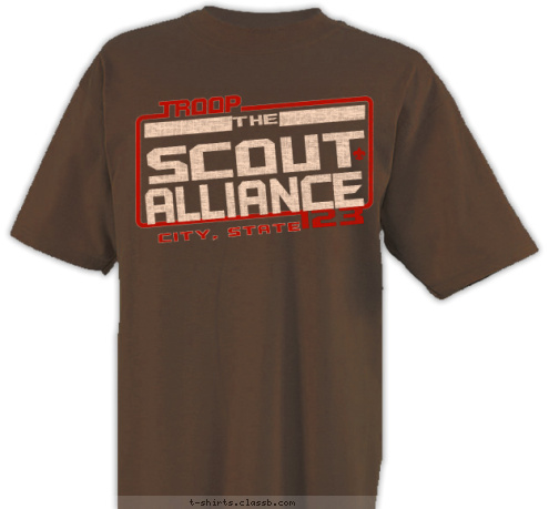 ALLIANCE SCOUT THE CITY, STATE 123 T-shirt Design SP6440