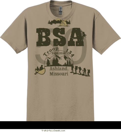 New Text 1966-2016 1966 BSA Ashland, 
Missouri Troop     134 50 50 T-shirt Design 