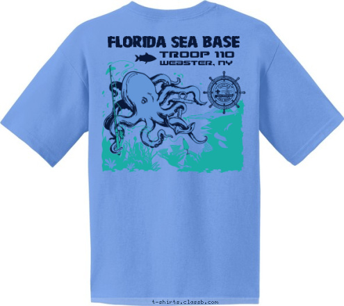 WEBSTER, NY Troop 110 FLORIDA SEA base TROOP 110 WEBSTER, NY T-shirt Design 