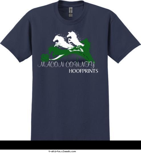 Club Name Learn by doing. MACON COUNTY HOOFPRINTS T-shirt Design 