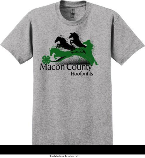 Club Name Learn by doing. Macon County Hoofprints T-shirt Design 