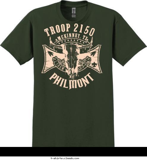 TROOP 2150 McKinney, TX PHILMONT 623-Q9 CREW            T-shirt Design 