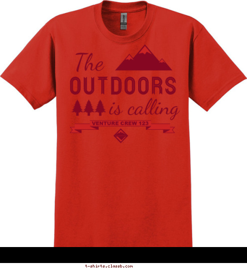 VENTURE CREW 123 OUTDOORS T-shirt Design 