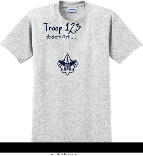 Troop 123 Anytown, USA T-shirt Design 