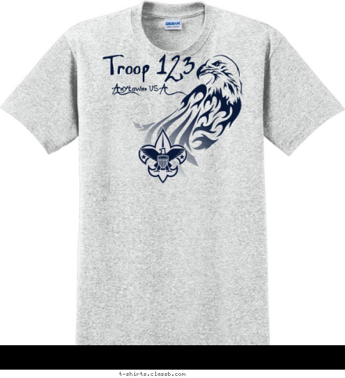 Anytown, USA Troop 123 T-shirt Design 