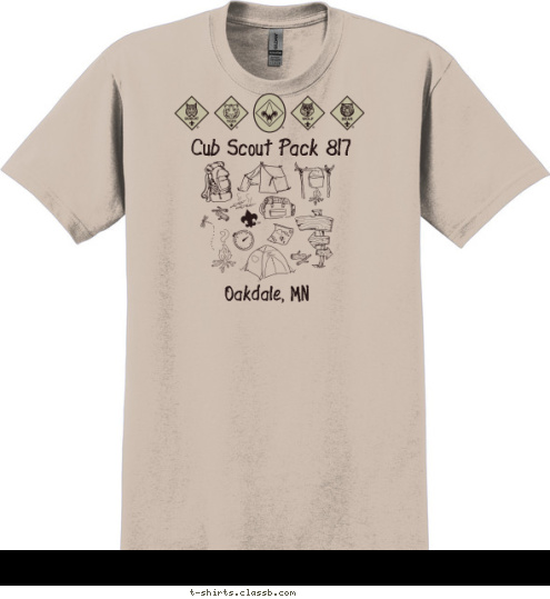 Maas Oakdale, MN Cub Scout Pack 817 T-shirt Design 