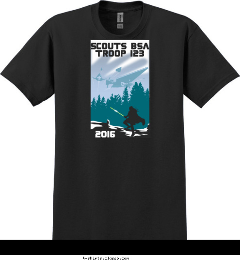 2016 TROOP 123 BOY SCOUT T-shirt Design SP6447