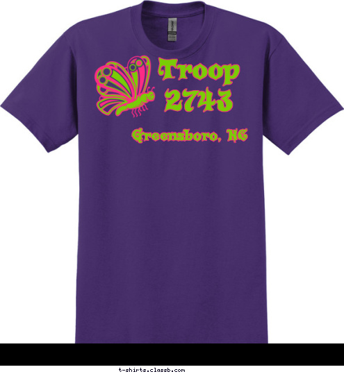 Names here Greensboro, NC Troop 2743 T-shirt Design 