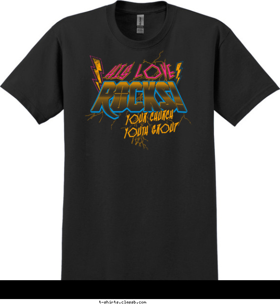 SP6464 His Love Rocks T-shirt Design
